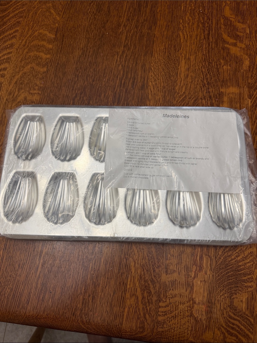Madeleine Baking Pan - Silver Madeleine Mold Tray